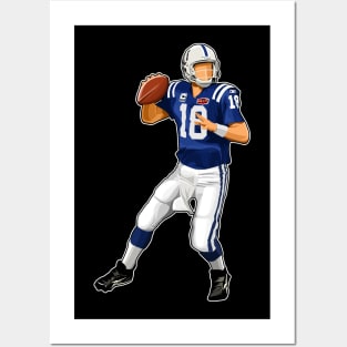 Peyton Manning #18 Passes Posters and Art